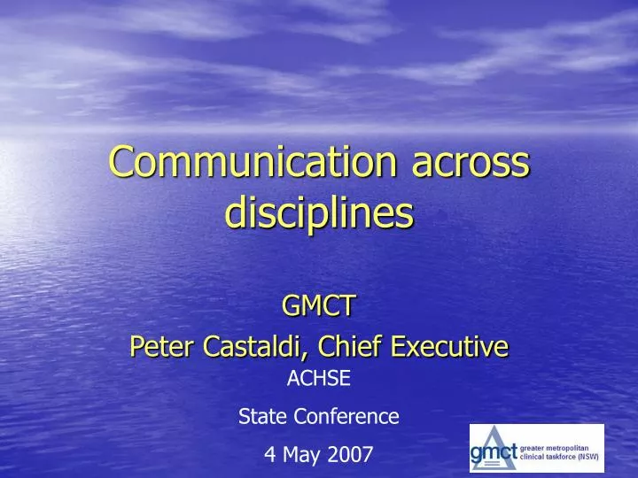 communication across disciplines