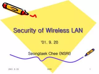 Security of Wireless LAN