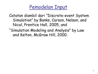 pemodelan input