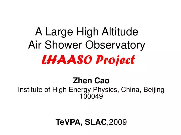 a large high altitude air shower observatory lhaaso project