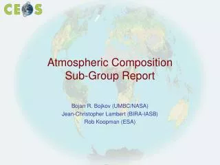 Atmospheric Composition Sub-Group Report