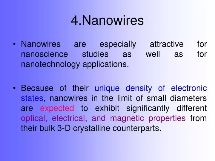 4 nanowires