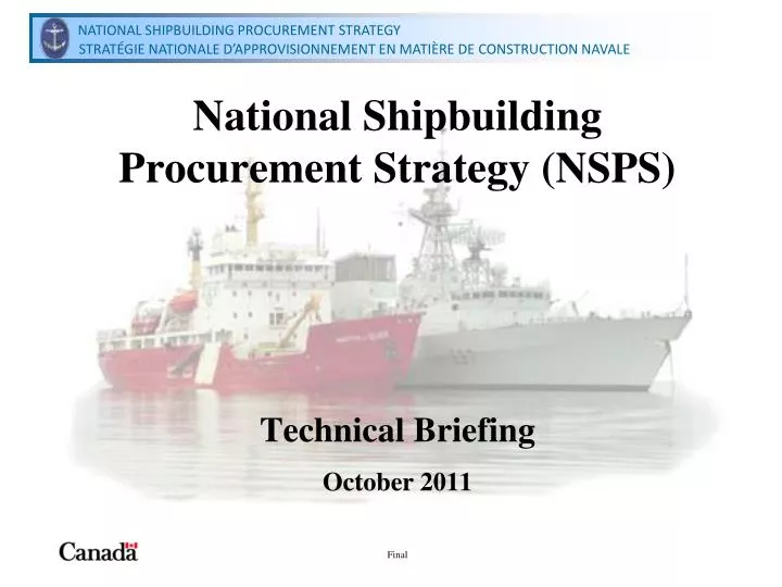national shipbuilding procurement strategy nsps