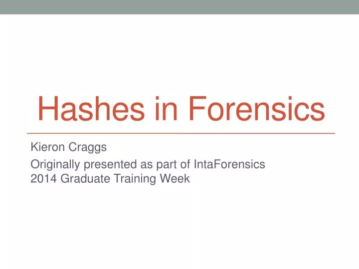 hashes in forensics