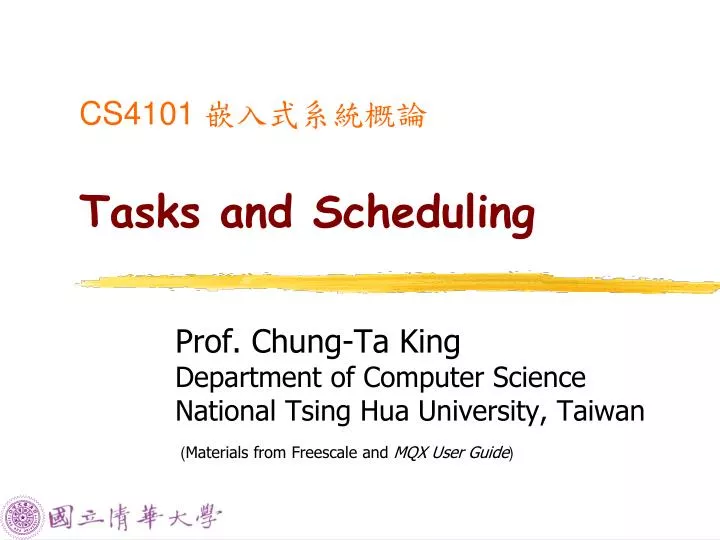cs4101 tasks and scheduling
