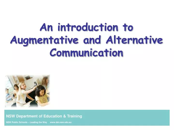 an introduction to augmentative and alternative communication