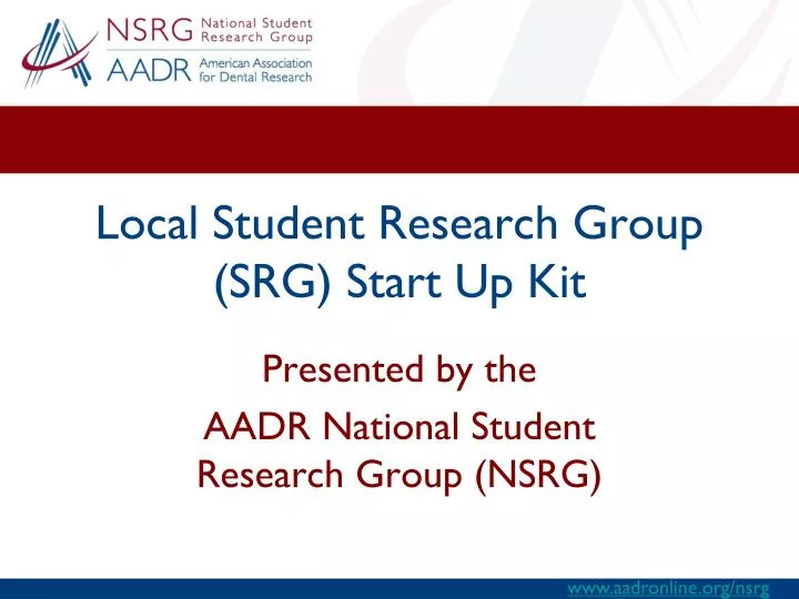 local student research group srg start up kit