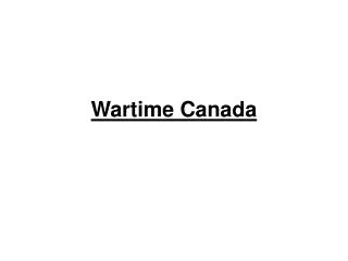 Wartime Canada