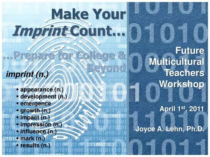 make your imprint count prepare for college beyond