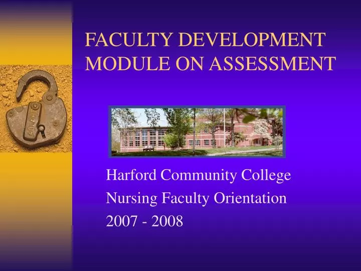 faculty development module on assessment