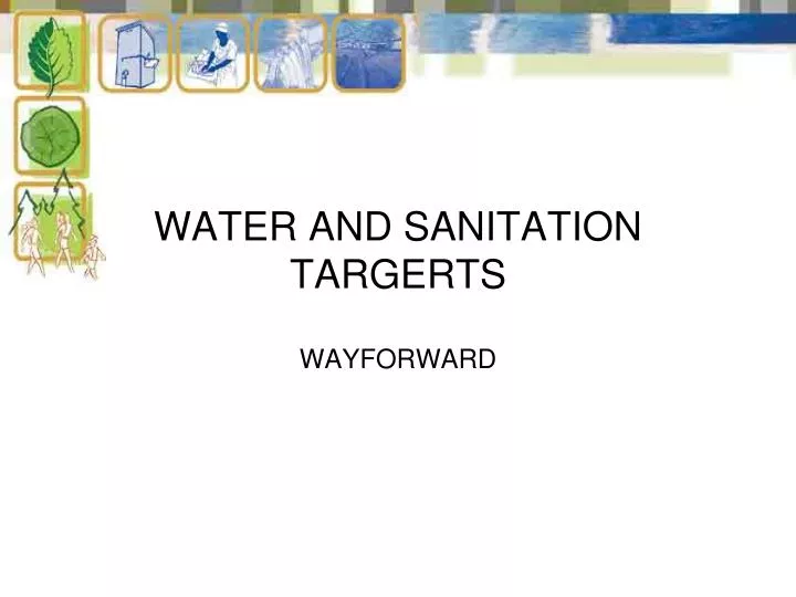 water and sanitation targerts