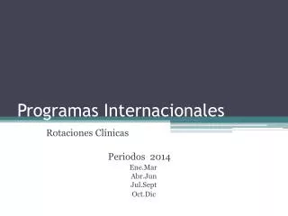 programas internacionales