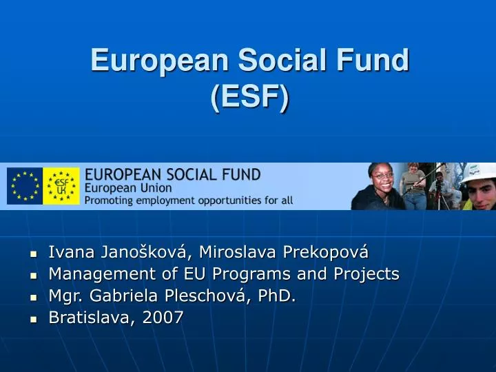 european social fund esf