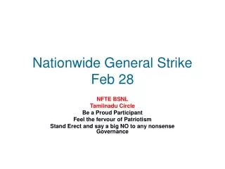Nationwide General Strike Feb 28