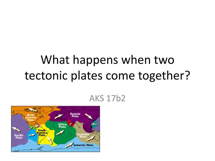 what happens when two tectonic plates come together