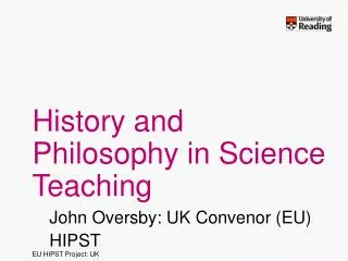 History and Philosophy in Science Teaching