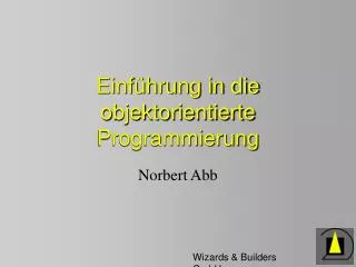 einf hrung in die objektorientierte programmierung