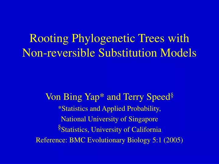 rooting phylogenetic trees with non reversible substitution models