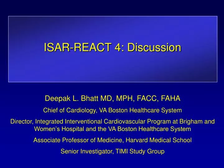 isar react 4 discussion
