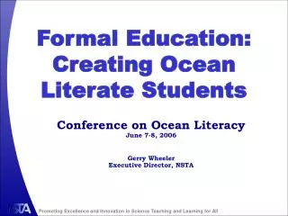 Formal Education: Creating Ocean Literate Students