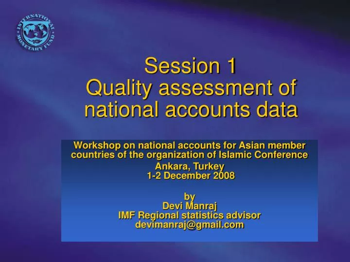 session 1 quality assessment of national accounts data