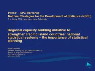 Regional capacity building initiative to