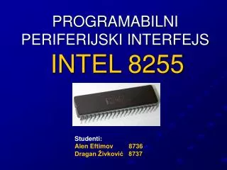 programabilni periferijski interfejs intel 8255