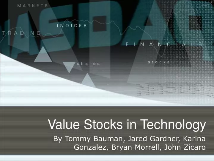 value stocks in technology