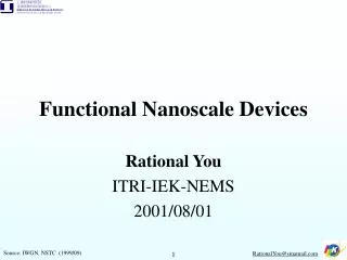 Functional Nanoscale Devices