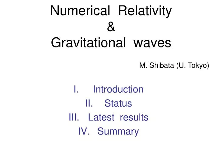 numerical relativity gravitational waves