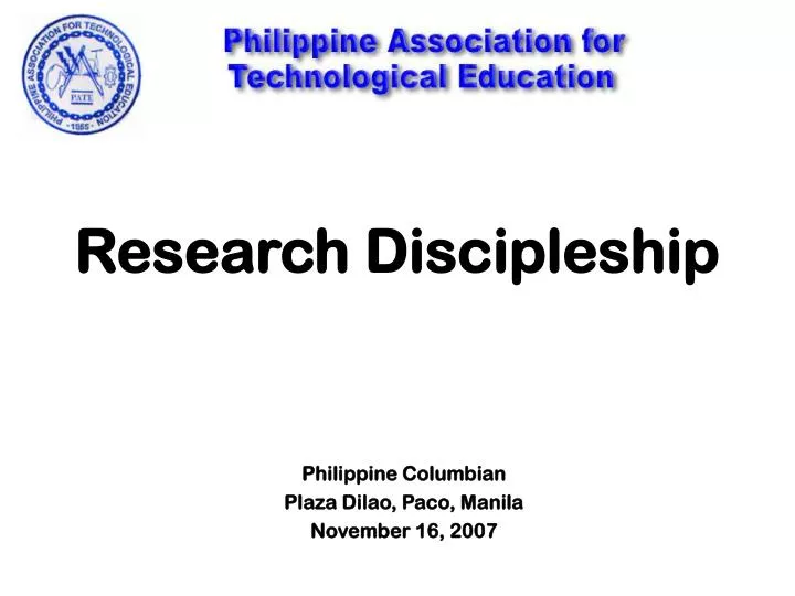 research discipleship