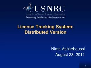 License Tracking System: Distributed Version