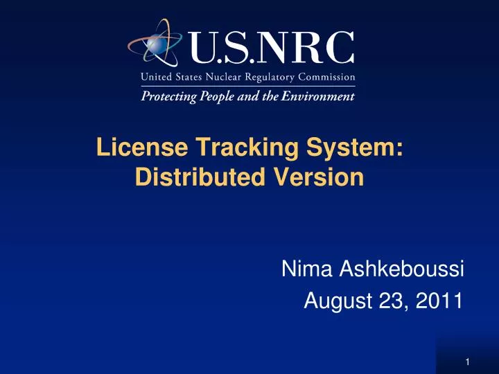 license tracking system distributed version