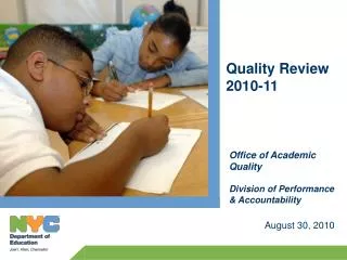 Changes to Quality Review in 2010-11