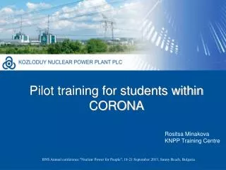Pilot training for students within CORONA
