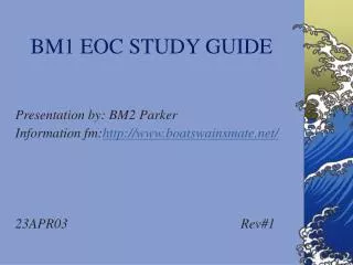 BM1 EOC STUDY GUIDE