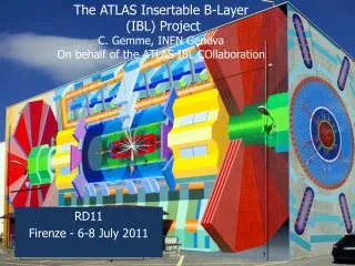 The ATLAS Insertable B-Layer (IBL) Project C. Gemme, INFN Genova