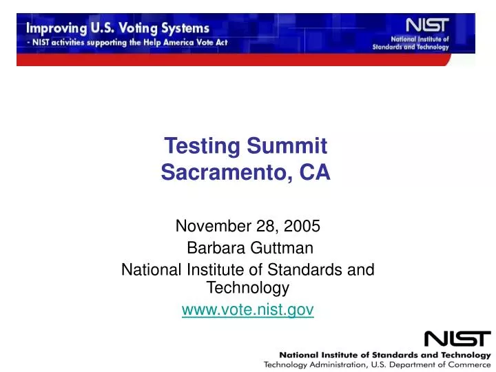 testing summit sacramento ca