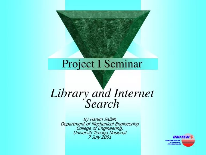 project i seminar library and internet search