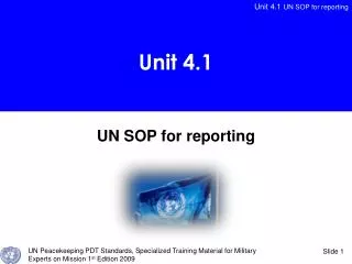 UN SOP for reporting