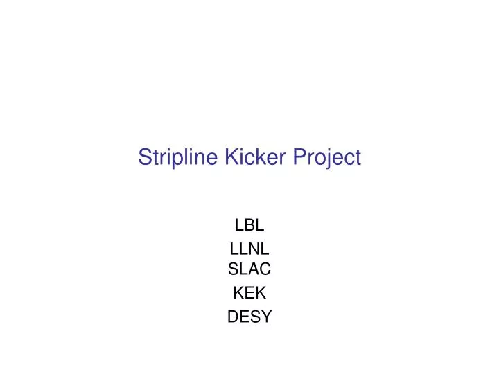stripline kicker project