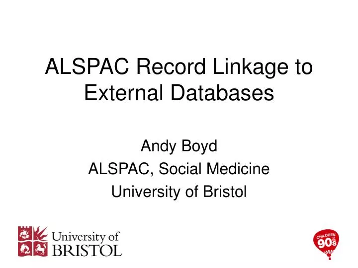 alspac record linkage to external databases