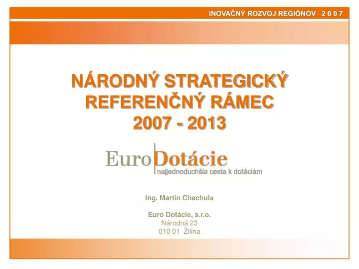 n rodn strategick referen n r mec 2007 2013