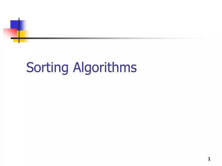 sorting algorithms