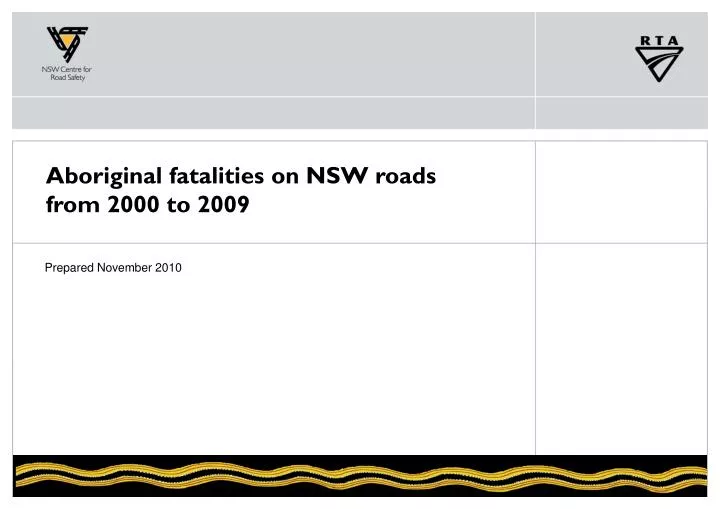 aboriginal fatalities on nsw roads from 2000 to 2009