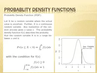 Probablity Density Functions