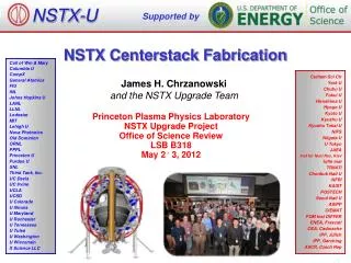 NSTX Centerstack Fabrication