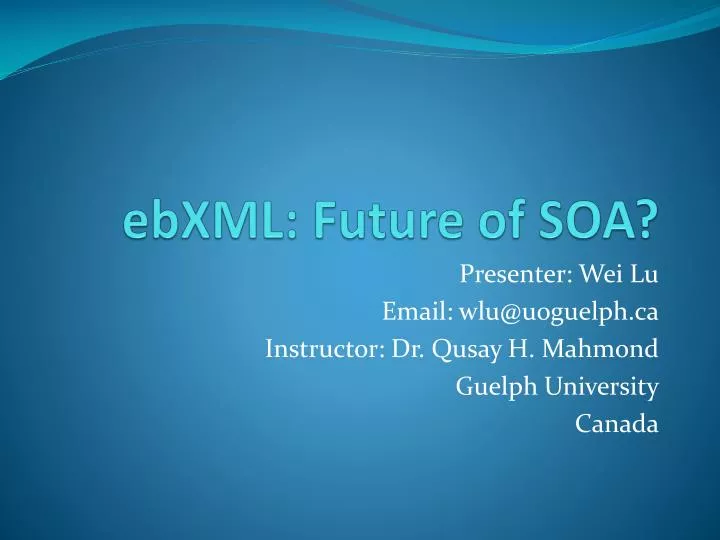 ebxml future of soa