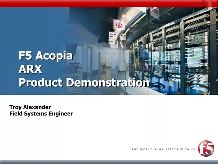 f5 acopia arx product demonstration