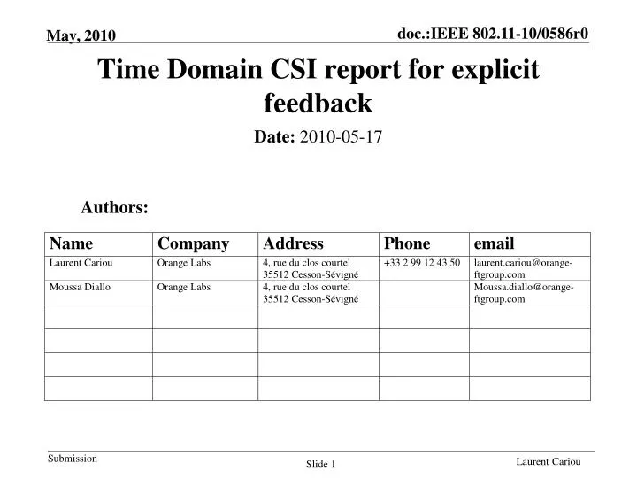 time domain csi report for explicit feedback